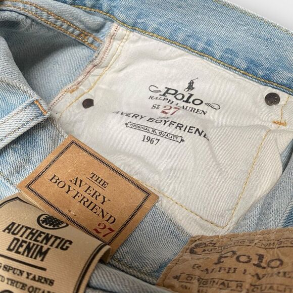Polo Ralph Lauren Kipton Wash Patchwork Avery Boyfriend Jeans Womens size 27 New - Picture 9 of 11